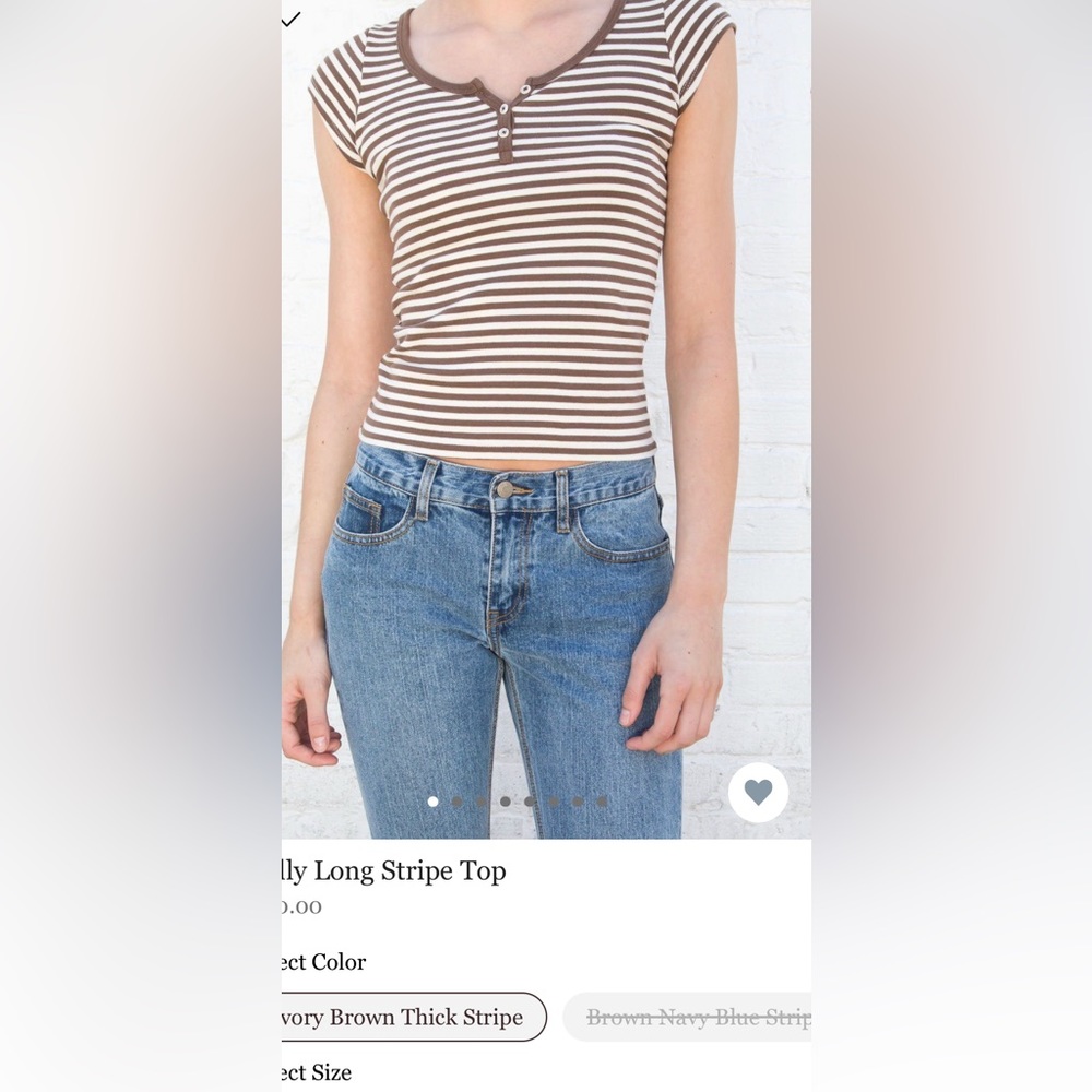 Zelly long stripe top
